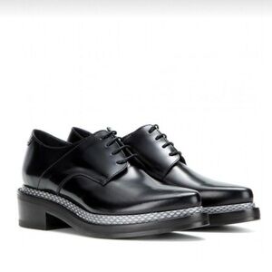 Acne Black Flats Sleek Leather Loafers